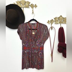ETRO boho chic Italian blouse S ptp 18”